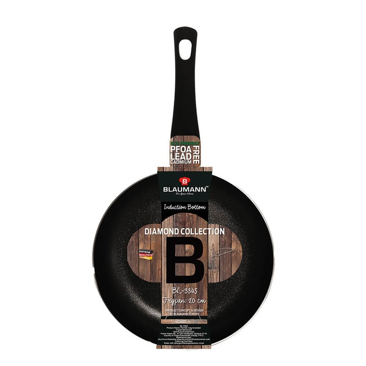 Tigaie Blaumann Diamond Collection BL-3345, 20 cm, Aluminiu, Strat Antiaderent, ECO Friendly, Negru