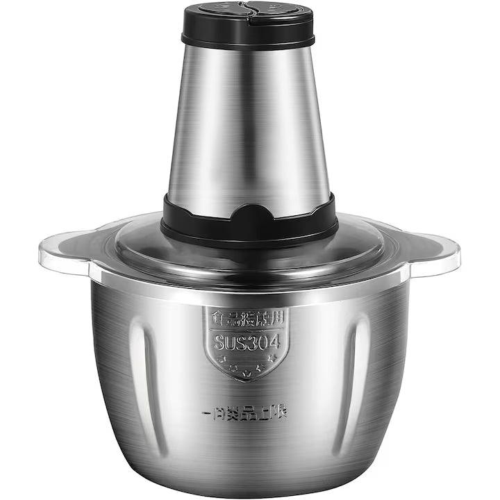 Tocător Electric 3L Multifuncțional, 300W | Robot Bucătărie Inox pentru Carne și Legume