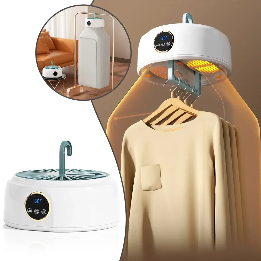 Uscator de Haine Electric Portabil Medeyatech™, Pliabil, Capacitate 10 KG, Functie de Igienizare UV