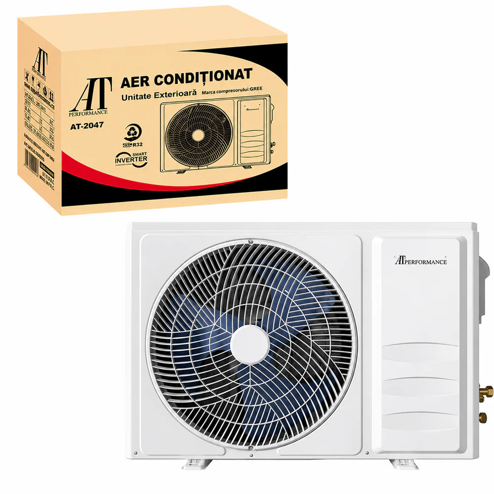 At Performance Vezi toate produsele Aer Condiționat Inverter 12000 BTU, R32, Compresor GMCC/GREE, Răcire & Încălzire, Kit Instalare Inclus, Telecomandă LCD