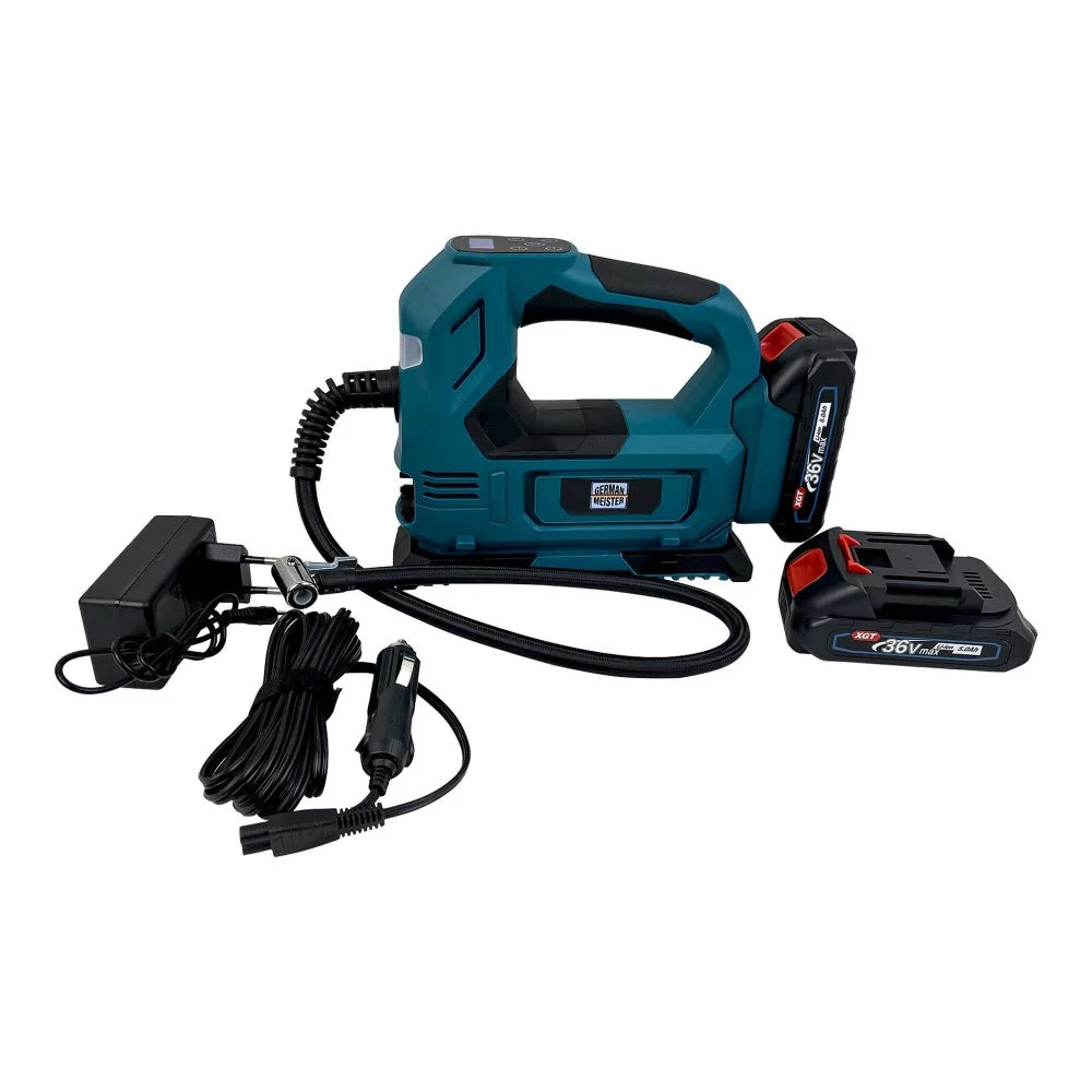 Compresor Auto Profesional cu 2 Acumulatori 48V 4AH, Conector Bricheta Auto