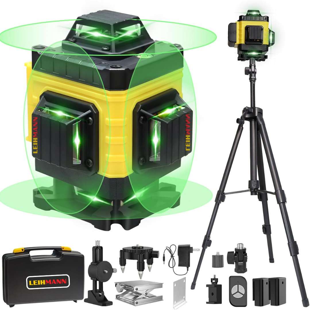 Nivel Laser 4D Profesional, 16 Linii, IP54, Telecomanda Inclusa, Raza 25m, Autonivelare