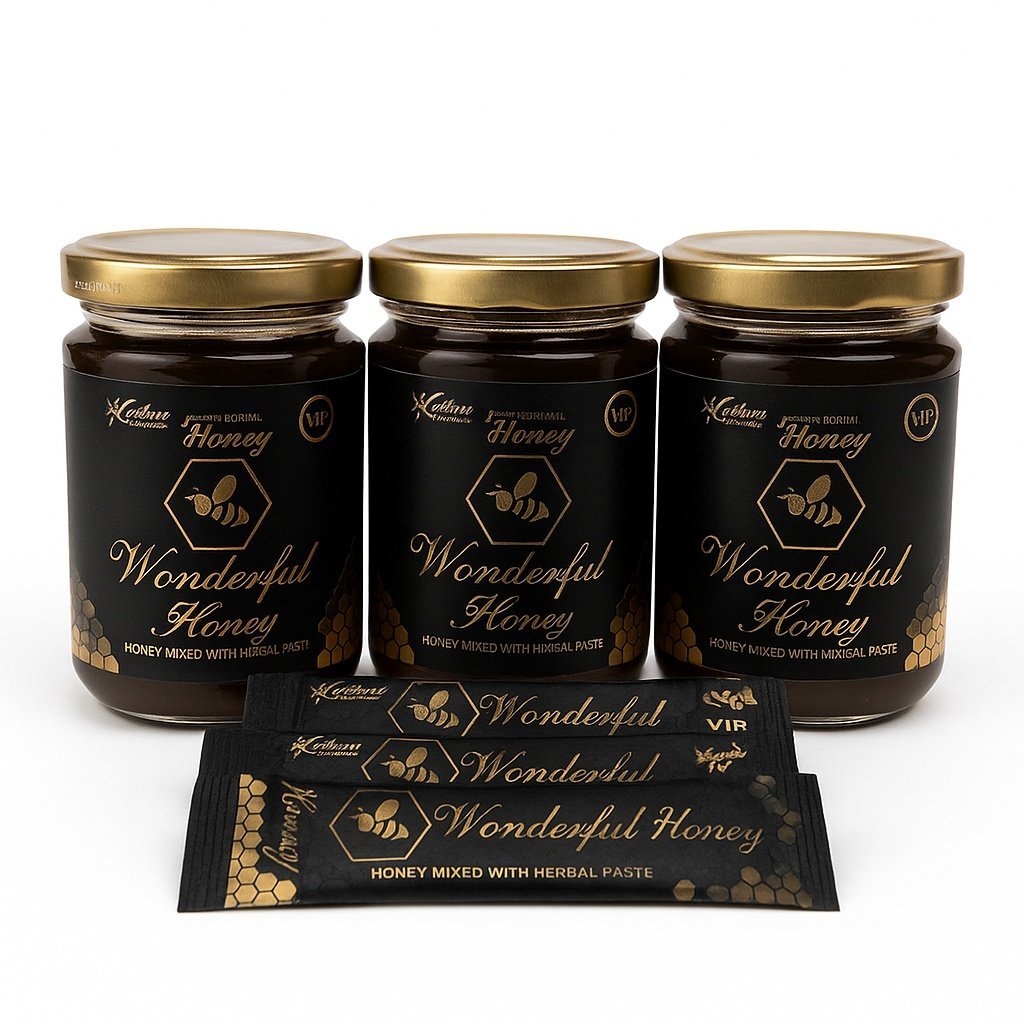 Set de 3 magiun-uri/miere Wonderful Honey , 240 grame , premium