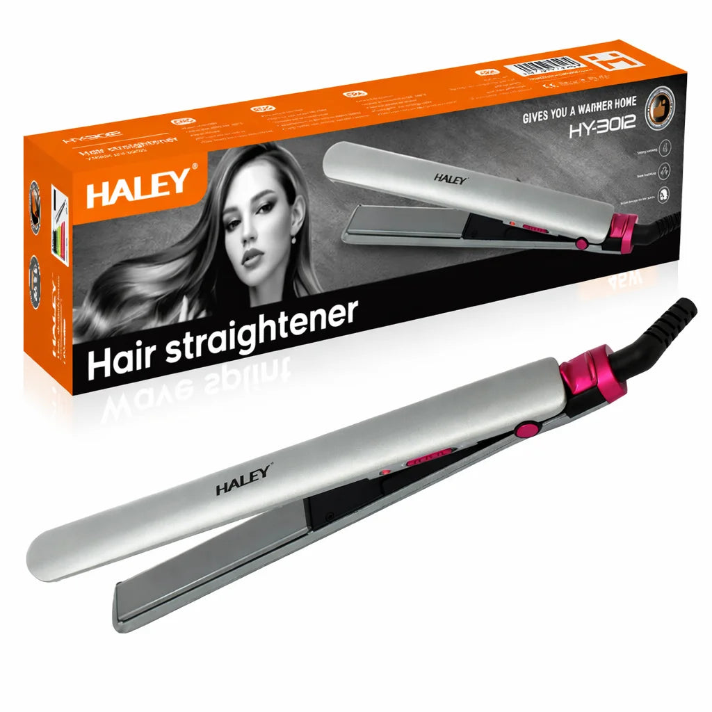Placă de Îndreptat Părul HALEY HY-3012, Ceramică, Temperatură Reglabilă 100–230°C, Încălzire Rapidă, pentru Toate Tipurile de Păr
