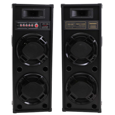 Set Boxe Active Profesionale 2308sm 600W, 95cm Inaltime, 4 Difuzoare 25CM, Bass Foarte Puternic, Karaoke, Conexiune Bluetooth, USB, RadioFM, Ecran LCD, Cadou Microfon Profesional si Telecomanda