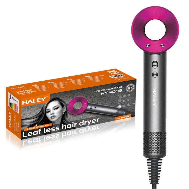Uscător de Păr Profesional Haley HY-4009 1600W cu Ionizare – 3 Trepte, Aer Rece, Silențios