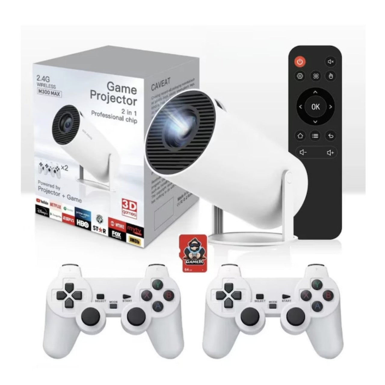 Videoproiector portabil Smart 4K cu Android TV, Wi‑Fi 6 și Bluetooth 5.0 – cinema acasă, oriunde și