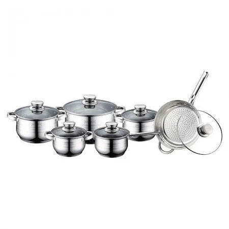Set oale inox Royalty Line RL-1231 – 12 piese, compatibil inducție, durabil și elegant