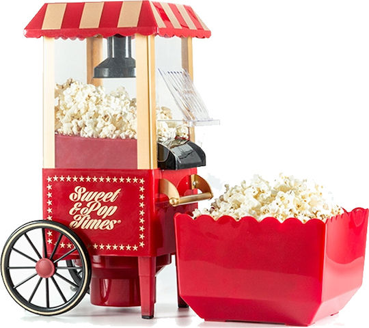 Aparat Retro de Popcorn cu Aer Cald  Floricele Fără Ulei, Design Vintage