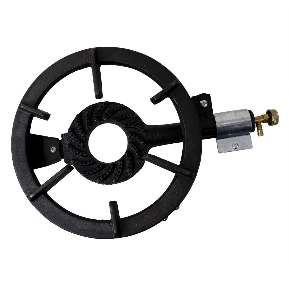 Arzator Pirostrie Gaz din Fonta Turnata, Diametru 28 cm, Portabil pentru Camping si Casa, Negru