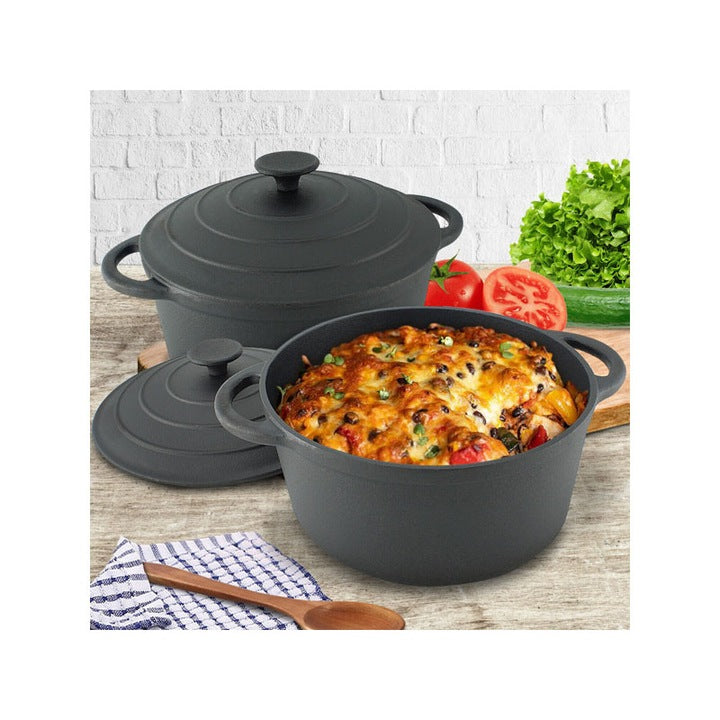 Cratiță din fontă cu capac 24 cm – Bachmayer BM-327 | 3.9 L, design robust, gătire uniformă
