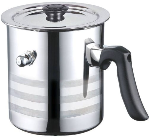 Oală inox cu capac pentru fiert lapte 2 L, perete dublu – Blaumann BL-3512