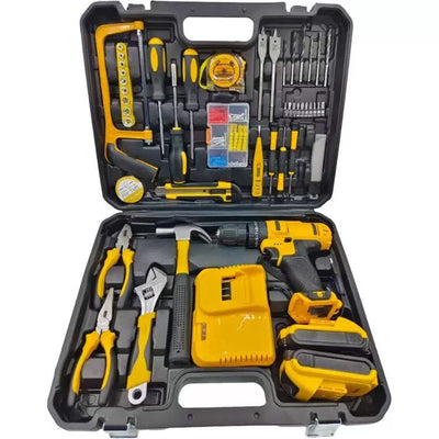 Bormașină cu 2 Acumulatori 36V, 5Ah + Trusă Completă cu 110 Piese – Set Profesional de Scule și Accesorii