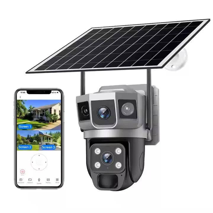 Cameră Supraveghere Solară 4G AT PERFORMANCE®, Dual Lens, 4MP, Zoom Optic 10x, PTZ, V380 Pro