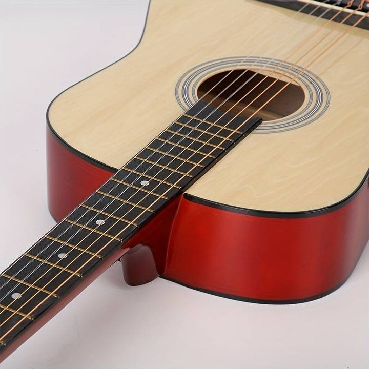 Chitară Clasică Crem/Natur 4/4 (38"), 6 Corzi Metalice, 20 Taste – Pentru Începători și Adulți