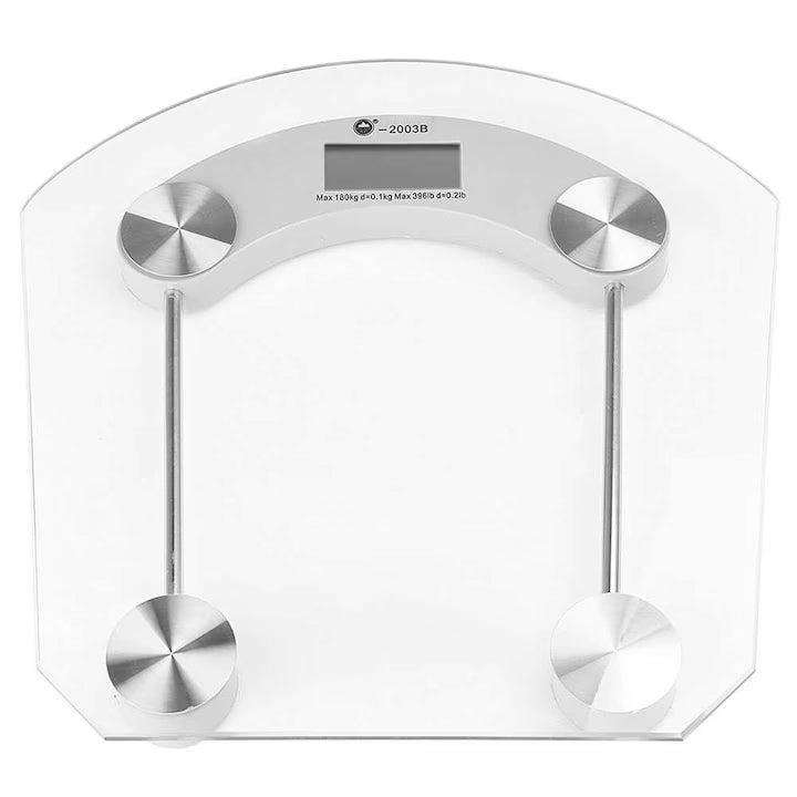 Cântar electronic corporal digital, capacitate 180 kg, sticlă securizată, precizie 100 g