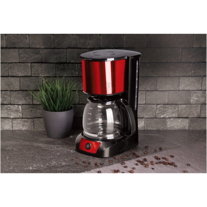 Cafetiera Berlinger Haus, 800W, Capacitate 1.5L, Filtru Permanent, Functie Anti-Picurare, Oprire Automata, Rosu