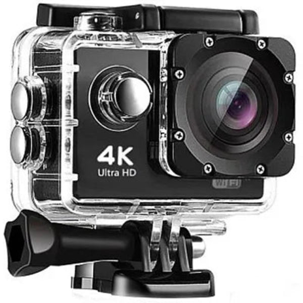Cameră de Acțiune 4K Ultra HD cu Wi-Fi, Subacvatică 30m, Senzor 16MP și Kit de Accesorii Inclus