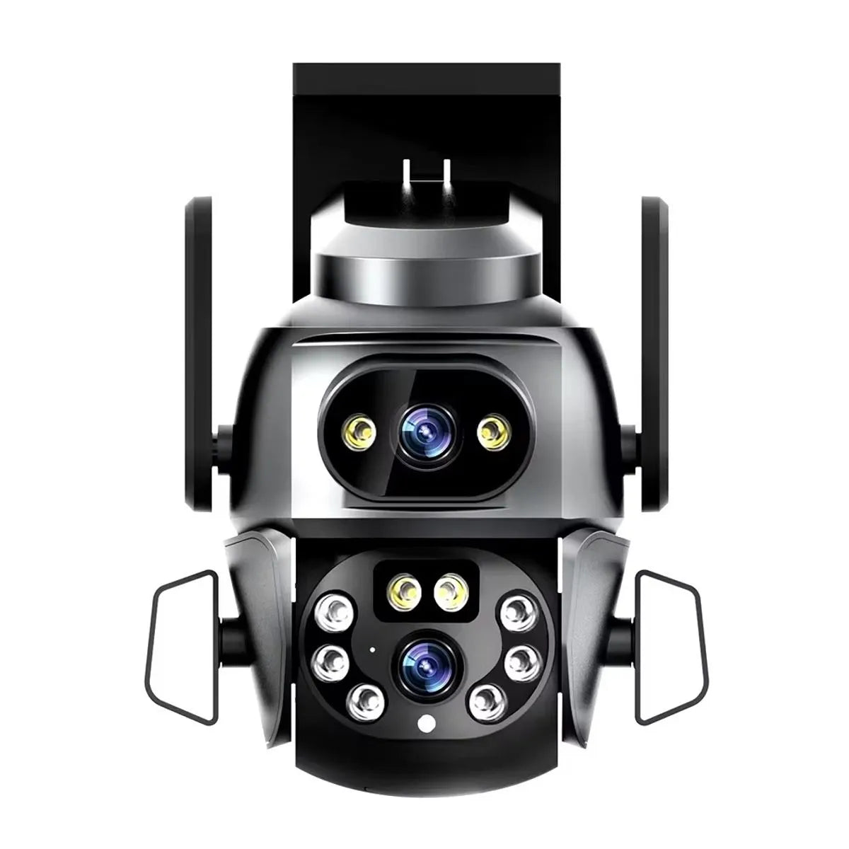 Cameră de supraveghere exterior Andowl Q-S800, dublă, 4K 8MP, Wi-Fi, PTZ, detectare mișcare, audio bidirecțional, IP66