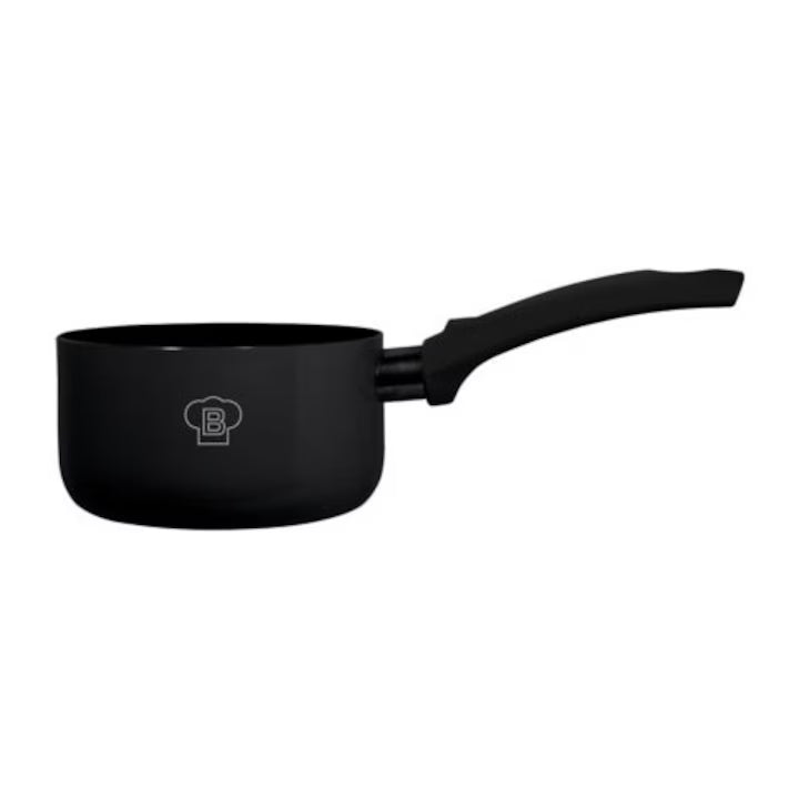 Cratită din Aluminiu cu Strat Antiaderent, 16 cm, 1L, Negru Mat – Compatibilă cu Plite pe Gaz și Electrice