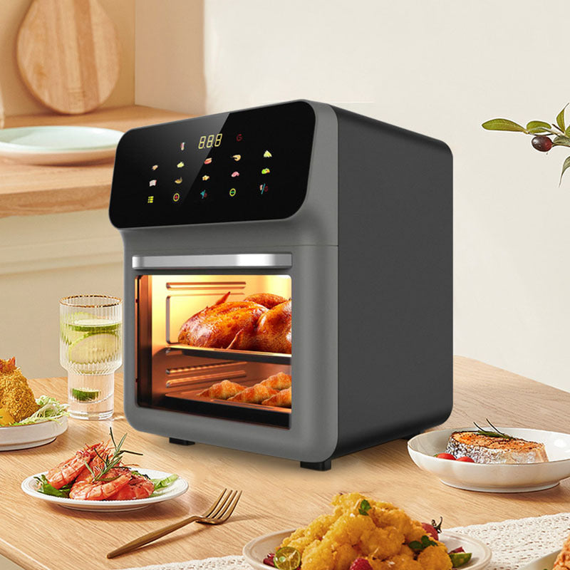 Cuptor cu Aer Cald Air Fryer Multifunctional, 12L, 1350W, 10 Programe, Rotisor, Ecran Touch