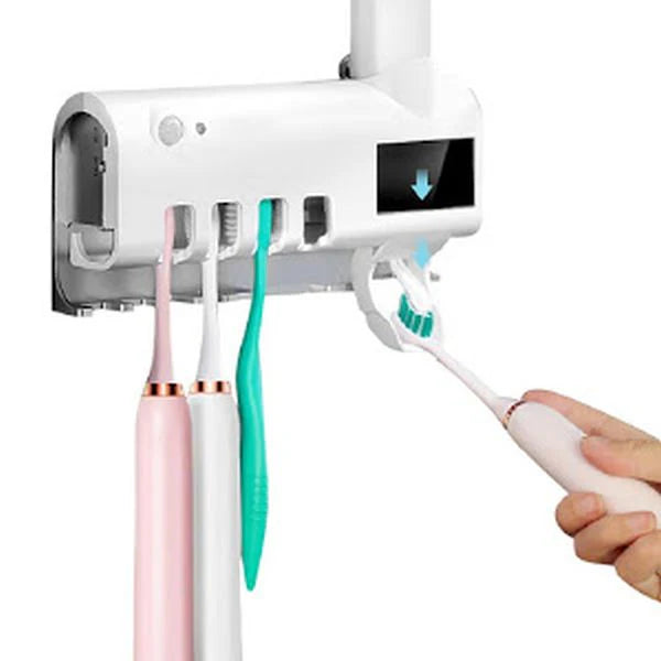 Dozator Pastă de Dinți Multifuncțional cu Sterilizator UV pentru Periuțe – Premium