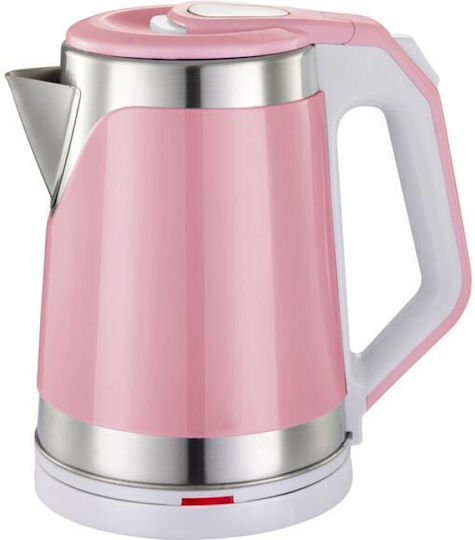 Fierbator de Apa CHEFFINGER 2XL, 1500W, 2.3L, Baza Rotativa 360°, Oprire Automata, Roz