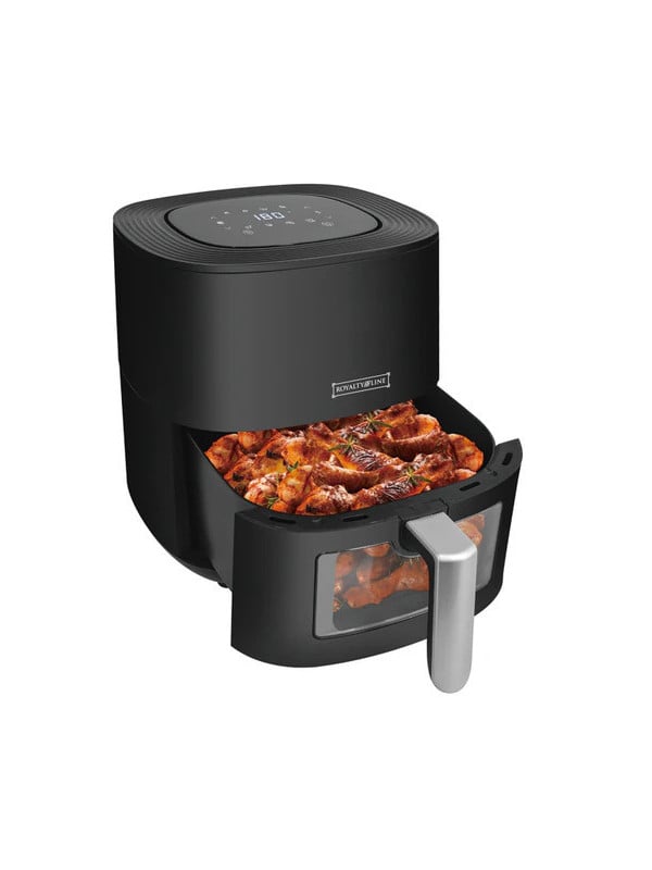 Friteuză cu Aer Cald Royalty Line, 6.5L, 1700W, Comenzi Digitale, 8 Programe – Gătit Rapid și Sănătos fără Ulei