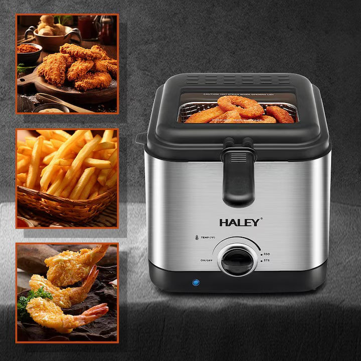 Friteuză cu Aer Cald (Airfryer) HALEY HY-2505, 1000W, 2.5L, Temperatură Reglabilă