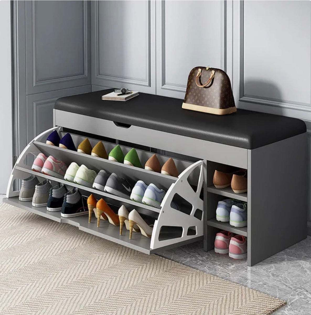 Pantofar tip Bancheta pentru Hol, Organizator Pantofi 100 x 34 x 51 cm