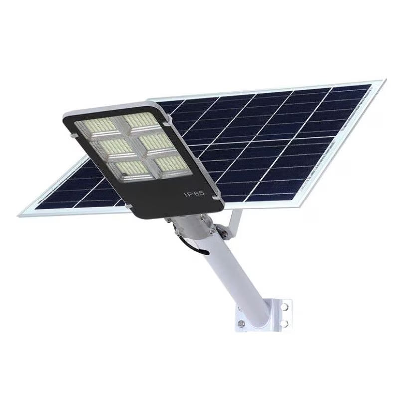 Lampă solară stradală, 80W, 7200lm, 100 LED SMD, panou solar 12W, acumulator 10000mAh, IP65, telecomandă
