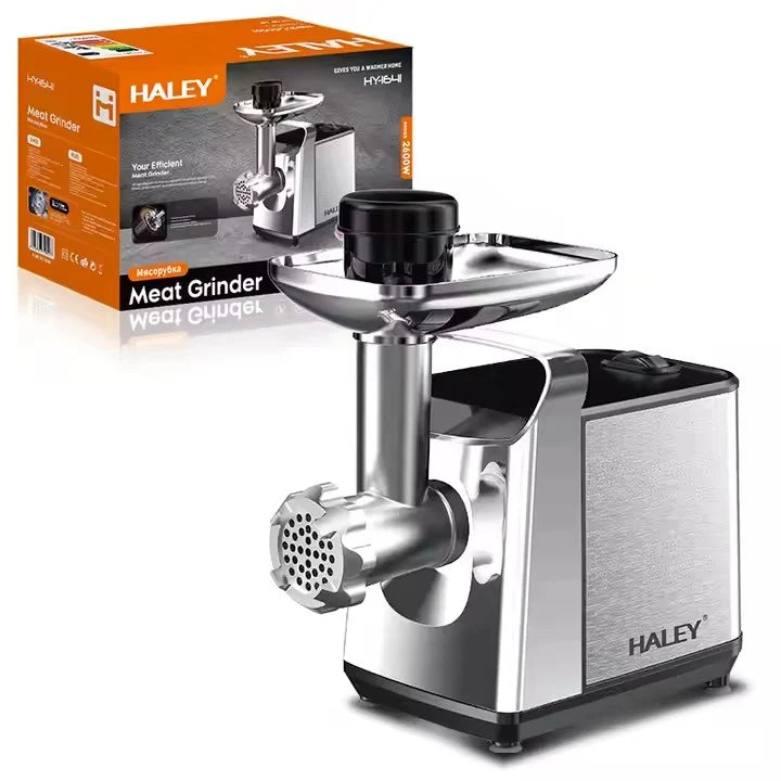 Mașină de Tocat Carne HALEY HY-1641, 2600W, 2.1–3 kg/min, Corp Inox, Accesorii Metalice