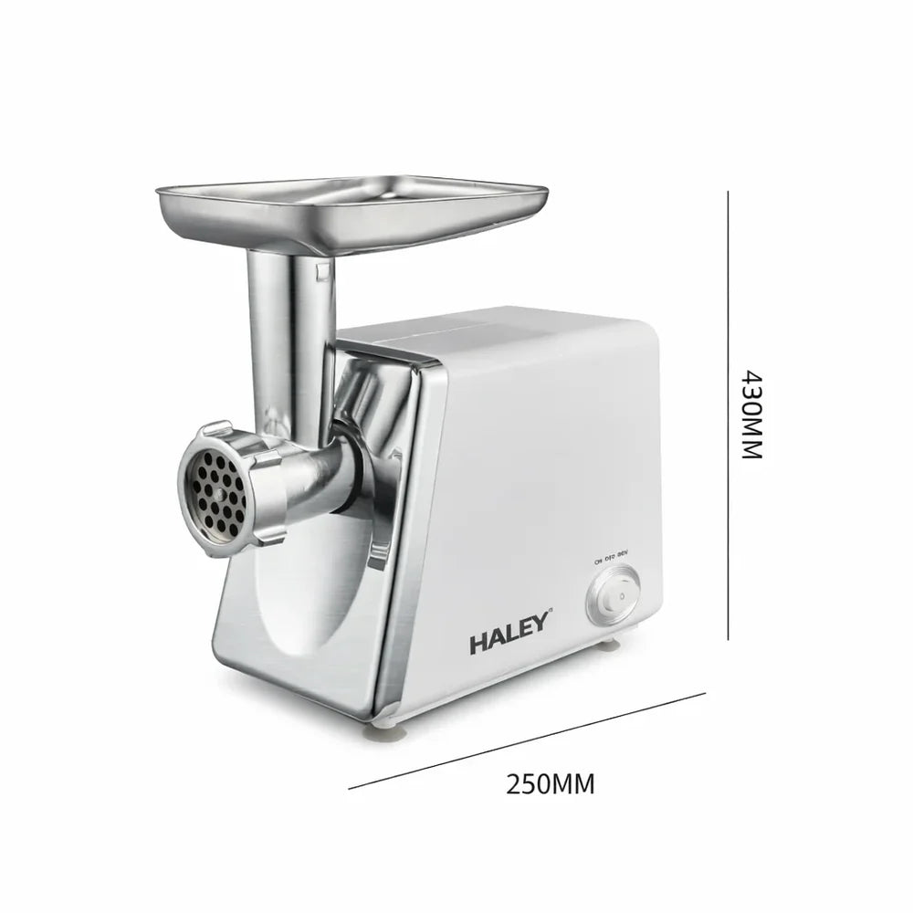 Mașină de Tocat Carne HALEY HY-1323, 3000W Max., Funcție Revers, 2 Site, 2 Viteze, Inox