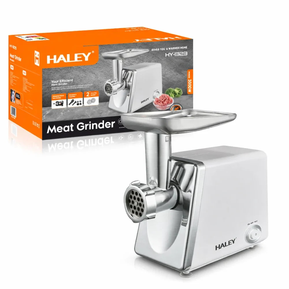 Mașină de Tocat Carne HALEY HY-1323, 3000W Max., Funcție Revers, 2 Site, 2 Viteze, Inox