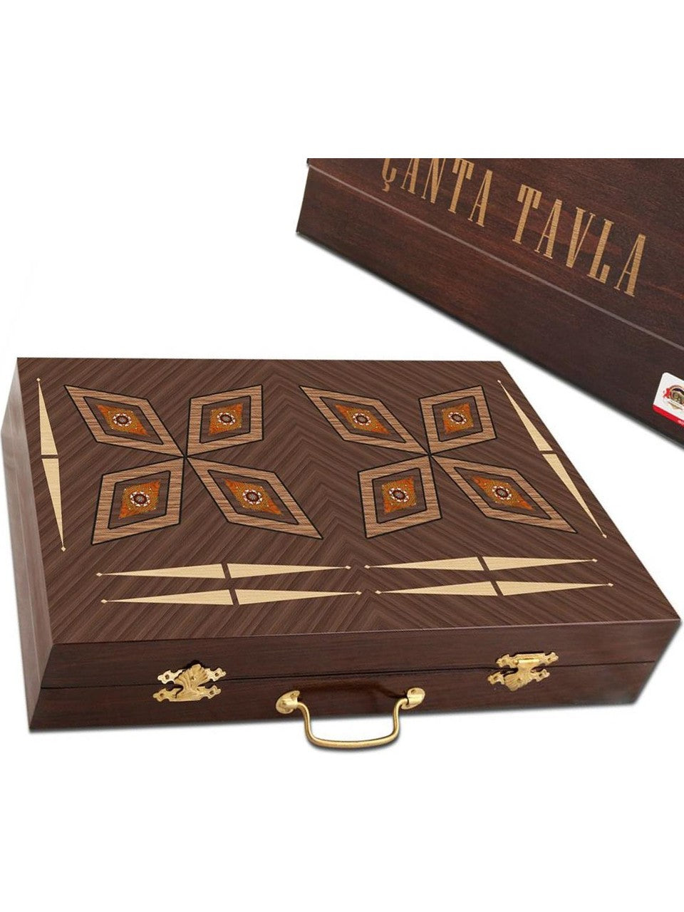 Megame Wooden VIP Backgammon – Set Table din Lemn, Piese Acrilice, 32x49x7 cm