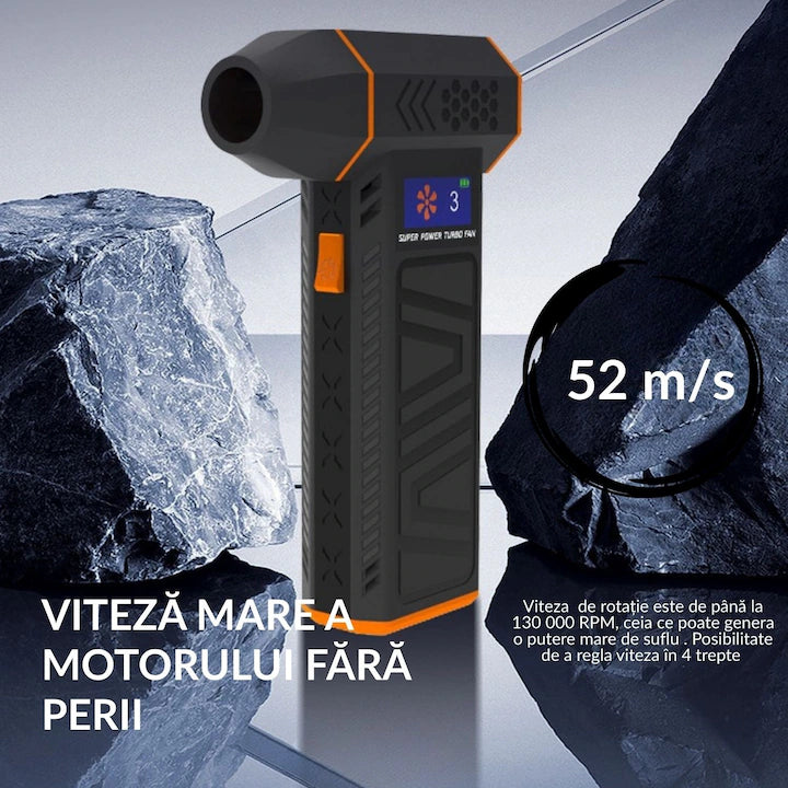 Mini Suflanta de Aer Portabila 130000 RPM  Acumulator 8000mAh, 4 Viteze, Display Digital