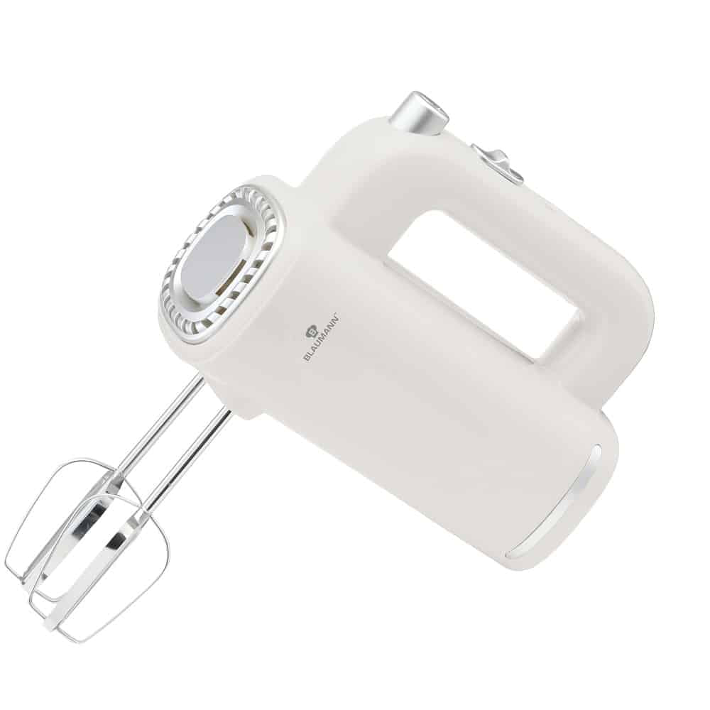 Mixer de mână Blaumann BL9001, 150W, 5 viteze, crem, cu teluri și cârlige pentru aluat