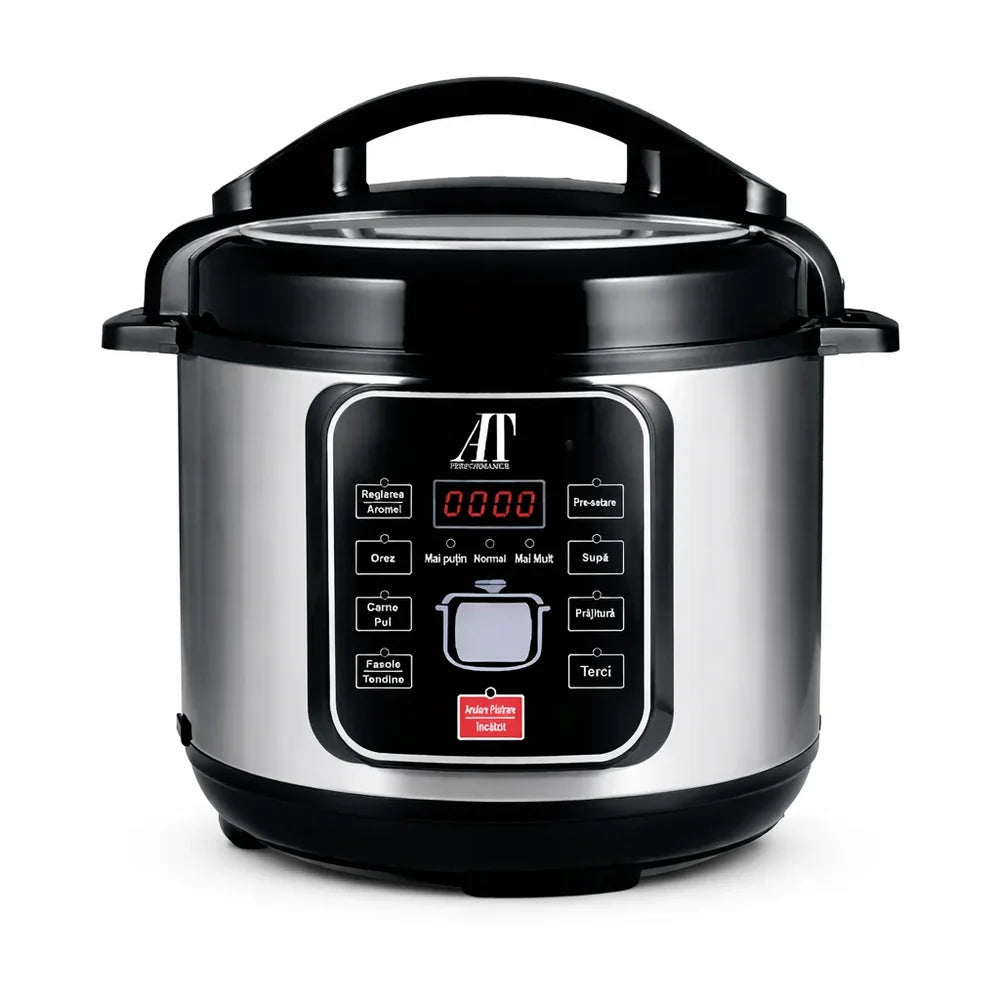 Oală Electrică sub Presiune AT Performance AT-2031, 6L, 1200W, Programe Automate, Menținere la Cald
