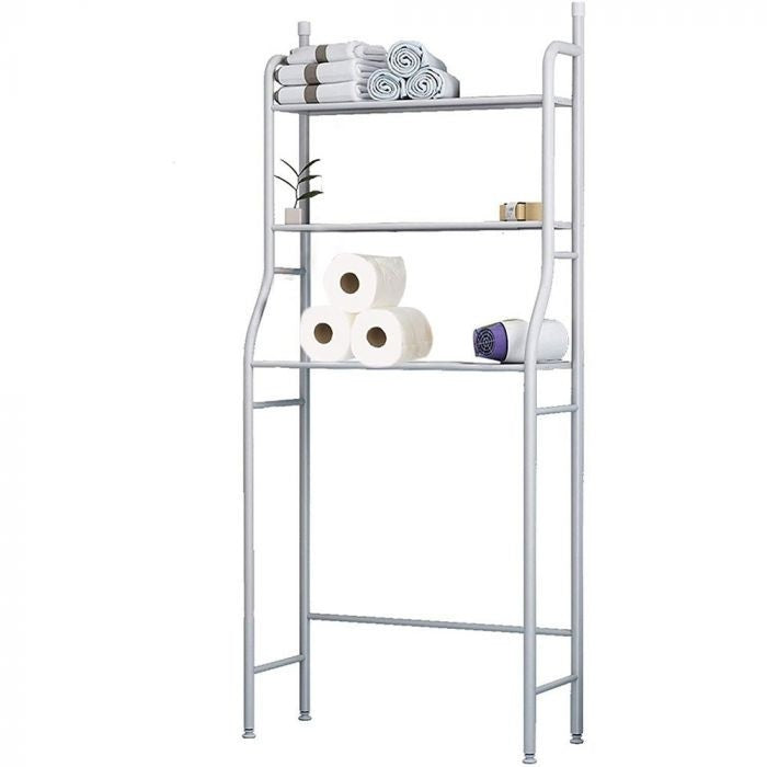 Raft metalic - Etajera Depozitare Deasupra Toaletei, 3 rafturi deschise 155x55