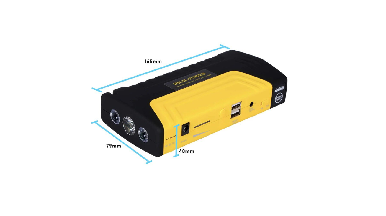 Redresor Pornire Auto Portabil (Jump Starter) si Power Bank, 60800 mAh, 600A