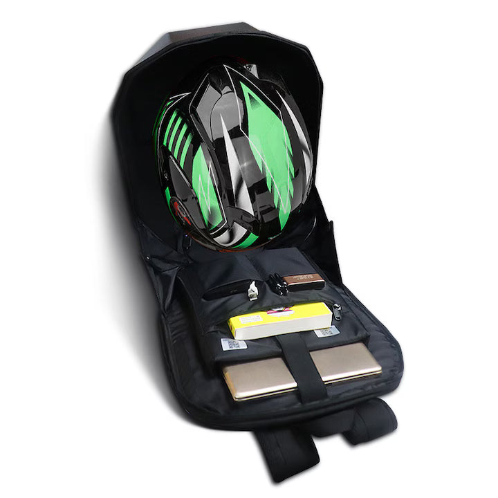 Rucsac Moto ED Knight cu Ecran LED Programabil, Carcasă Hard Shell Rezistentă la Apă