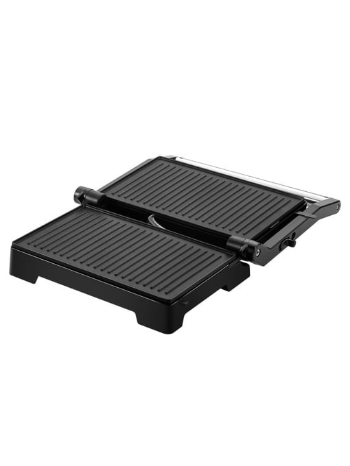 Sandwich-Maker și Grill Royalty Line RL-PM1000.869.N, 1000W – Plăci Antiaderente din Marmură, Maner Rece, Design Modern Roșu