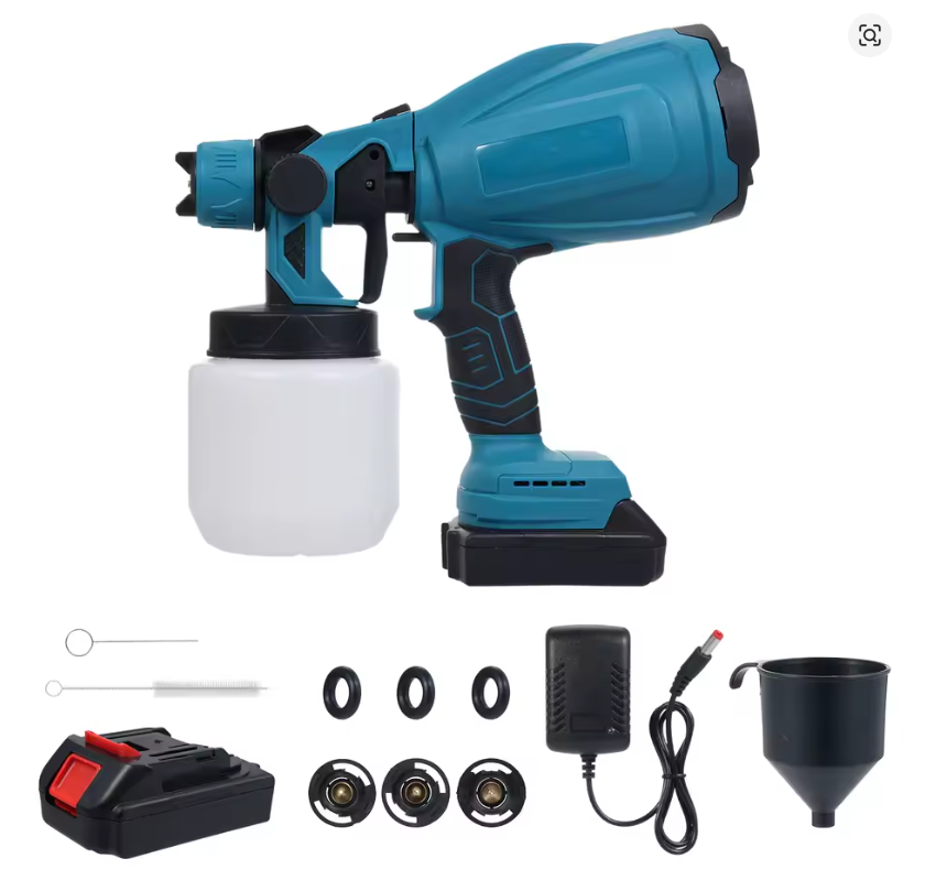 Pistol Vopsit Electric Reîncărcabil 210W, 48V, 800ml, Jet Reglabil, Brushless