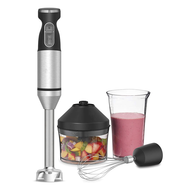 Set Blender Vertical de Mana 4 in 1, 1500W, Viteze Variabile si Functie Turbo, Lame Inox