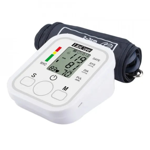 Tensiometru Electronic de Braț Lila Care – 99 Memorii, Display LCD, Alb