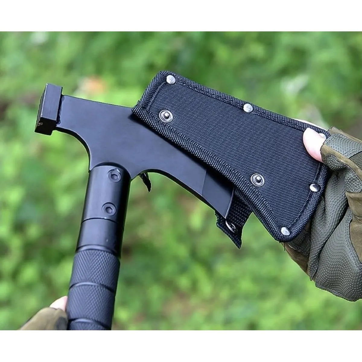 Topor Chopper Topor Multifuncțional 6 în 1 pentru Supraviețuire, 43.5 cm, cu Cuțit ...