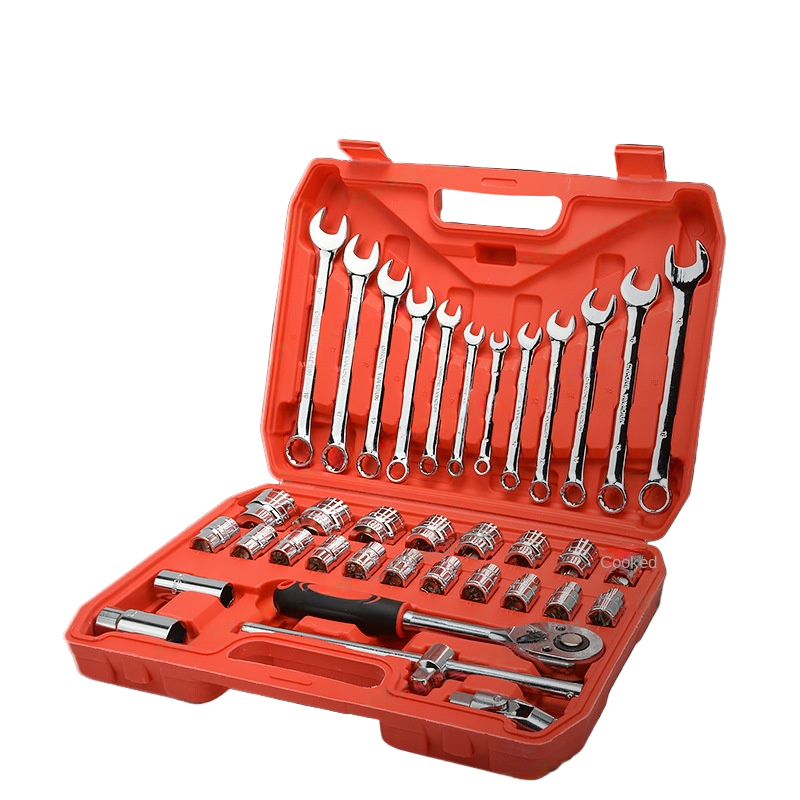 Trusă de Scule Maxwell, 37 Piese | Set Chei Tubulare și Combinate 1/2", Oțel Crom-Vanadiu (CrV)