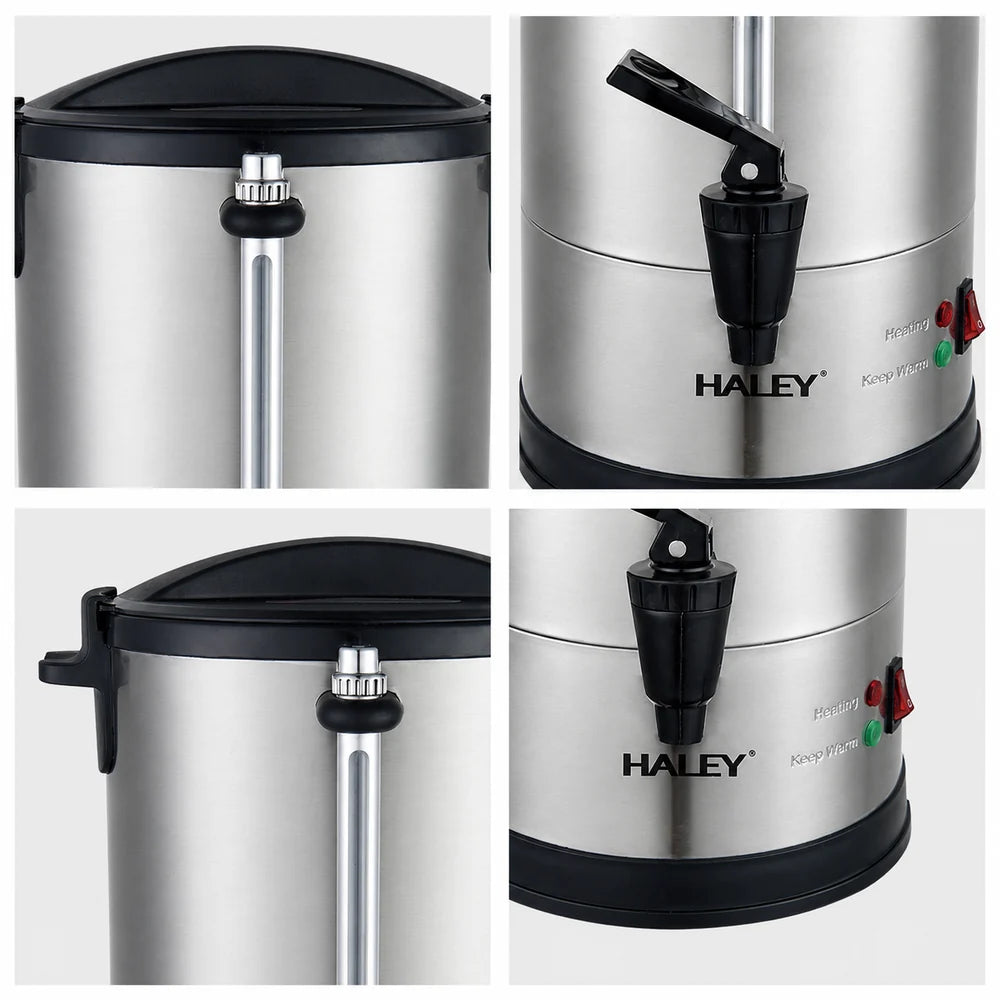 Termos Electric Profesional HALEY HY-6935L, 35L, 2500W, Inox 304, Menținere Temperatură, Robinet
