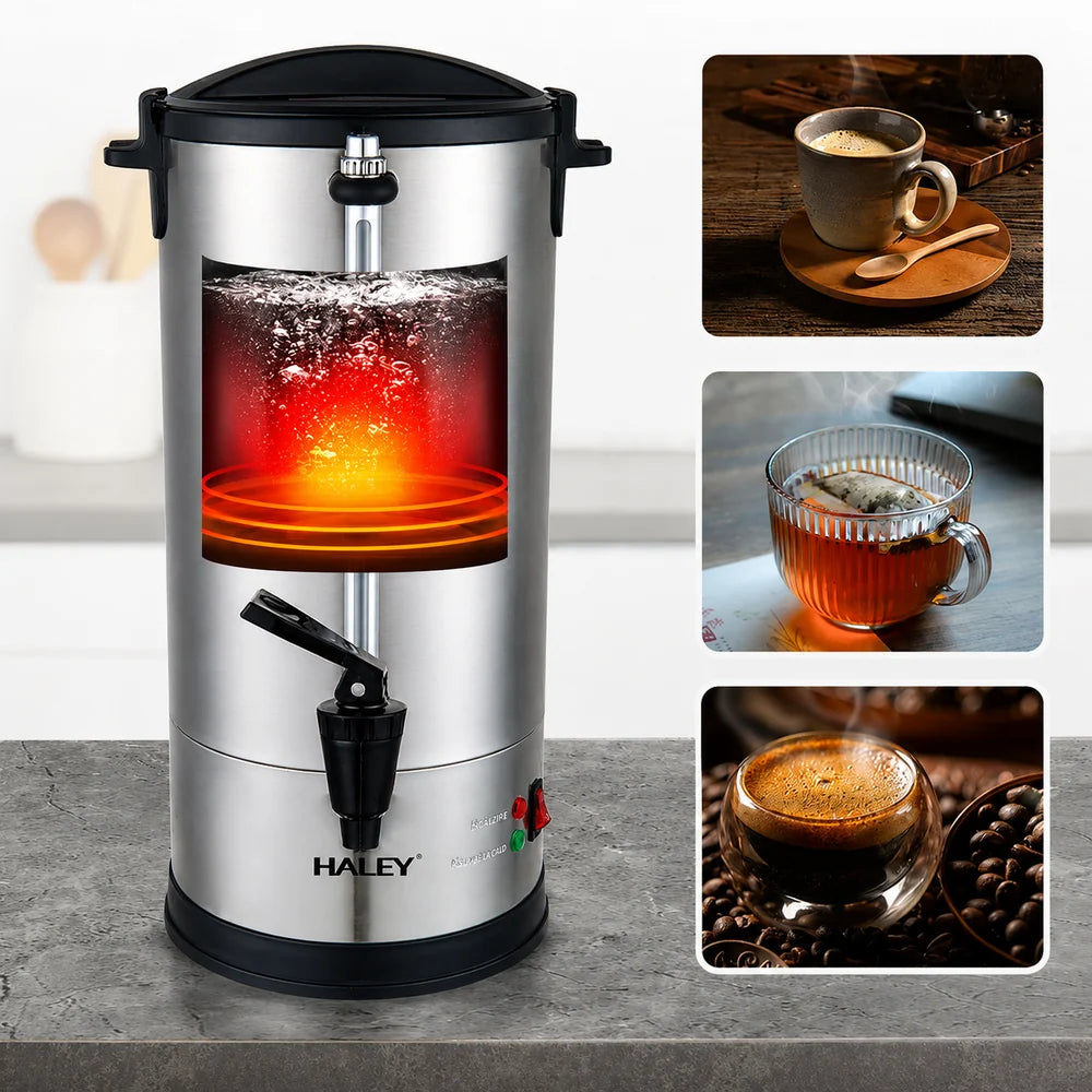 Termos Electric Profesional HALEY HY-6930L, 30L, 2500W, Inox 304, Menținere Temperatură, Robinet