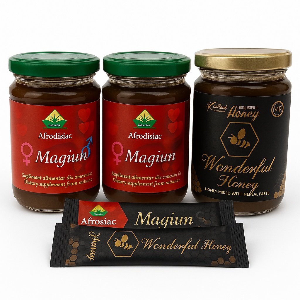 SUPER SET de 2 magiun-uri Themra + 1 miere Wonderful 240 grame + 2 plic-uri de 12 grame